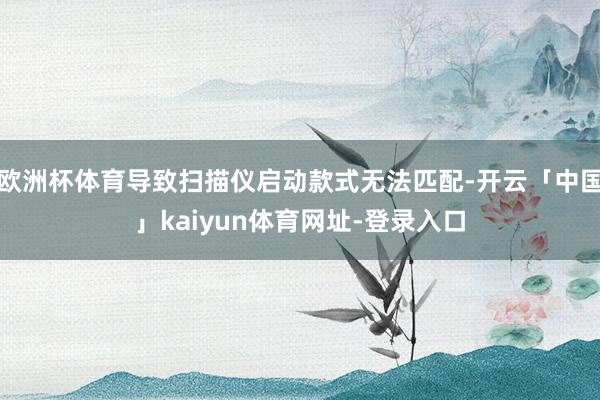 欧洲杯体育导致扫描仪启动款式无法匹配-开云「中国」kaiyun体育网址-登录入口