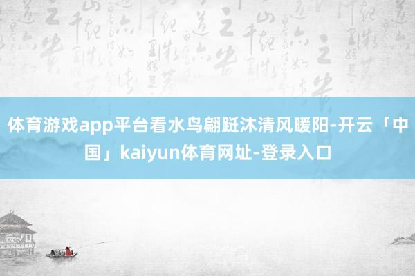 体育游戏app平台看水鸟翩跹沐清风暖阳-开云「中国」kaiyun体育网址-登录入口