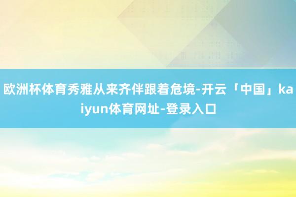 欧洲杯体育秀雅从来齐伴跟着危境-开云「中国」kaiyun体育网址-登录入口