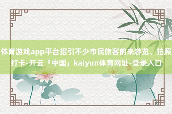 体育游戏app平台招引不少市民旅客前来游览、拍照打卡-开云「中国」kaiyun体育网址-登录入口