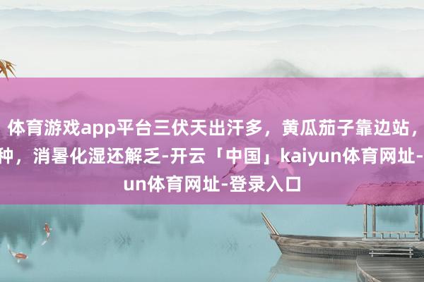 体育游戏app平台三伏天出汗多,黄瓜茄子靠边站,常吃这3种,消暑化湿还解乏-开云「中国」kaiyun体育网址-登录入口