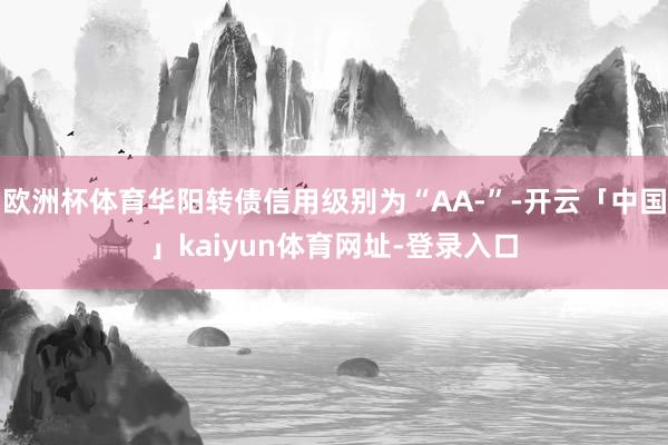 欧洲杯体育华阳转债信用级别为“AA-”-开云「中国」kaiyun体育网址-登录入口